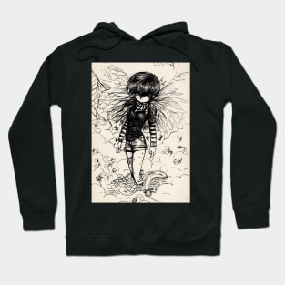 Sketch of a falling angel Hoodie